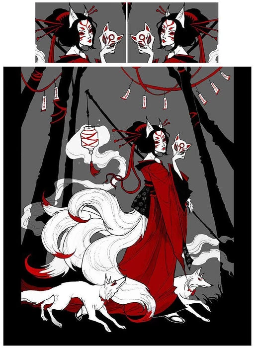 Promo ๐ HELLS BLANKETS Anime & Manga Kitsune Horrors | QUEEN QUILT SET ๐คฉ 9 Promo ๐ HELLS BLANKETS Anime & Manga Kitsune Horrors | QUEEN QUILT SET ๐คฉ - Image 7