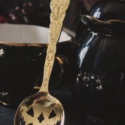 Cheap 😀 LIVELY GHOSTS Gothic Homewares Haunted Hallows [Gold] | TEA SPOON 🎁