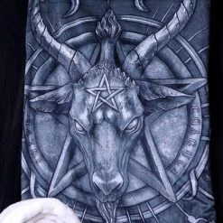Brand new 🎁 NEMESIS NOW Gothic Homewares Baphomet | THROW BLANKET ✨
