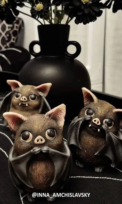 Discount ⌛ NEMESIS NOW Three Wise Bats | FIGURINE 👏 3 Discount ⌛ NEMESIS NOW Three Wise Bats | FIGURINE 👏