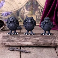 Brand new 💯 NEMESIS NOW 💀 Halloween Three Wise Ravens | FIGURINE 👏