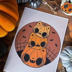 Hot Sale 🌟 PVMPKIN ART Bats Cat-O-Lantern Stack | ART PRINT 😉 -DECOR Sales Store pvmpkin art cat o lantern stack art print 2 33386a3c 18a1 42fb b477 868d102d9629 700x700