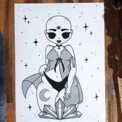 Buy ✨ PVMPKIN ART Gothic Homewares Crystal Goddess | ART PRINT 👏