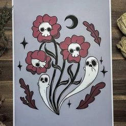 Cheap 💯 PVMPKIN ART Ghosts Haunted Hallows Bouquet | ART PRINT 😉