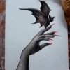 Flash Sale 🎉 SELIN ALA ART Bats Bat On Hand | ART PRINT 🔥