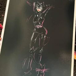 Best Sale ⭐ SELIN ALA ART Gothic Homewares Catwoman [Burton Beauties] | ART PRINT 🎉