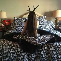 Wholesale ⭐ SIN IN LINEN Bats Elysian Fields [Black] | DOUBLE/QUEEN DUVET COVER 😀 -DECOR Sales Store sin in linen elysian fields black duvet cover 4 5982722c 5729 42ed 9b0e 914cad8fdfc6 700x700