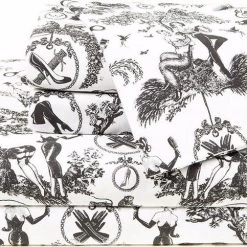 Coupon 🔥 SIN IN LINEN Fetish Al Fresco Toile | KING SHEET SET 🎁 -DECOR Sales Store sin in linen fetish al fresco toile 5 700x700