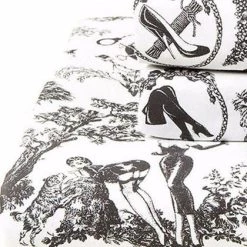 Coupon 🔥 SIN IN LINEN Fetish Al Fresco Toile | KING SHEET SET 🎁