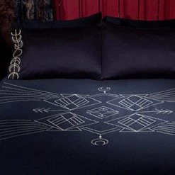 Best Sale 🔔 SIN IN LINEN Gothic Homewares Moon Phase | KING DUVET COVER 👍