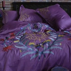 Deals ⭐ SIN IN LINEN Gothic Homewares Forest Witch | DOUBLE/QUEEN DUVET COVER 🔔 -DECOR Sales Store sin in linen spider web duvet cover 5 6dcbda47 e638 4acf 8fb2 2d2ff0089592 700x700