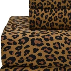 Deals 😍 SIN IN LINEN All Wild Side Leopard [Gold] | QUEEN SHEET SET 🎁