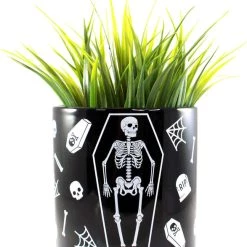 Cheapest 💯 SOURPUSS Gothic Homewares Skeleton | CERAMIC PLANTER 👏
