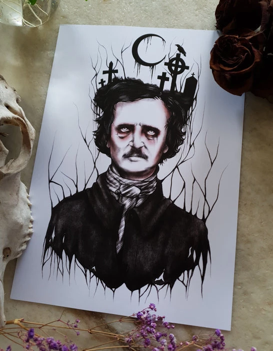 Brand new ๐ THE BLACK CVLT Edgar Allan Poe | Nevermore ART PRINT ๐ 4 Brand new ๐ THE BLACK CVLT Edgar Allan Poe | Nevermore ART PRINT ๐ - Image 2