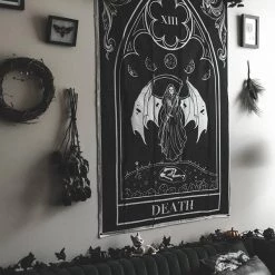 Deals ✨ THE PRETTY CULT Gothic Homewares Death | TAPESTRY 🌟