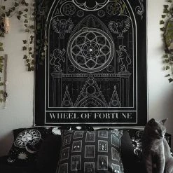 Outlet 💯 THE PRETTY CULT Gothic Homewares Wheel Of Fortune | TAPESTRY 👍