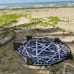 New 🥰 TOO FAST APPAREL Gothic Homewares Pentagram Symbols | BEACH TOWEL 🔔 -DECOR Sales Store too fast apparel pentagram symbols round shaped beach towel 4 e2dd611a 1ed0 4300 a835 defb69b271f9 700x700