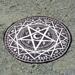 New 🥰 TOO FAST APPAREL Gothic Homewares Pentagram Symbols | BEACH TOWEL 🔔 -DECOR Sales Store too fast apparel pentagram symbols round shaped beach towel 5 bdf04b27 4cc6 4e8b 9d9c e56a5e97ae2e 700x700