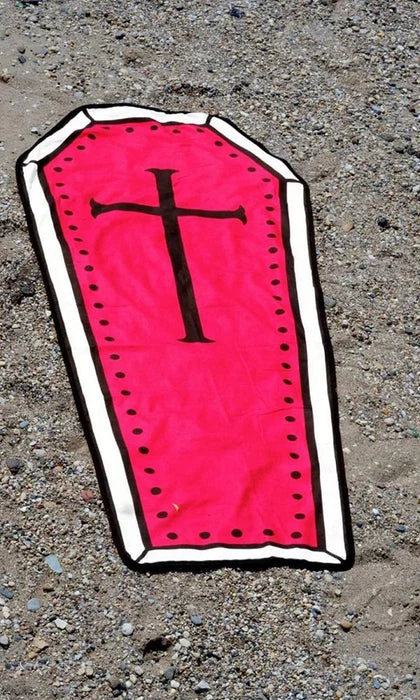 Promo β TOO FAST APPAREL Gothic Homewares Red Coffin | BEACH TOWEL π 4 Promo β TOO FAST APPAREL Gothic Homewares Red Coffin | BEACH TOWEL π - Image 2