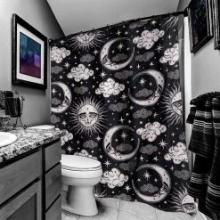 Buy 🎉 TOO FAST APPAREL Gothic Homewares Xtra Celestial | SHOWER CURTAIN 😀 -DECOR Sales Store too fast apparel xtra celestial sun and moon lolle shower curtain 2 024c1765 53f4 45ea b85d 57e4c71f2633 700x700